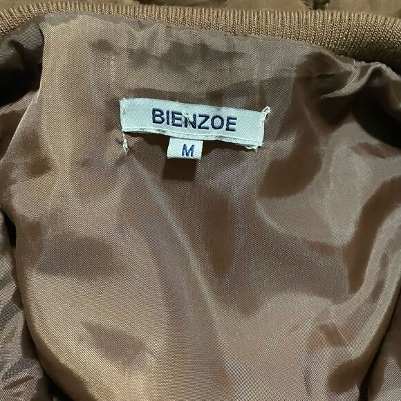 Bienzoe Quilted Casual Vest Sleeveless Jacket Chocolate Brown Women's Medium - Picture 5 of 7